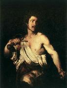 STROZZI, Bernardo David with the Head of Goliath oil painting on canvas